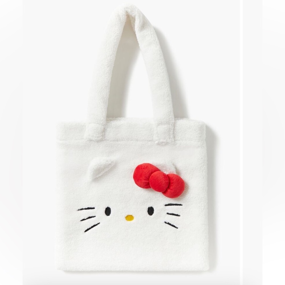 Hello kitty plush tote bag